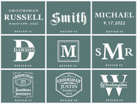 Groomsmen Whiskey Decanter Groomsmen Gift Set (Personalized Decanter, 2 Rocks Glasses & Box)