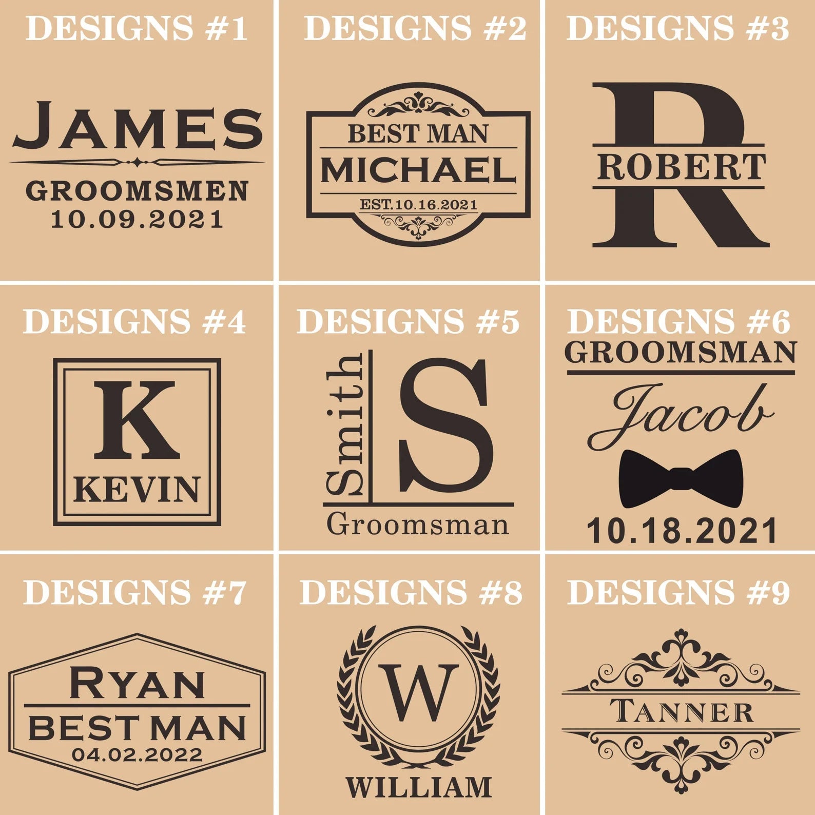 Groomsmen Flasks Gift