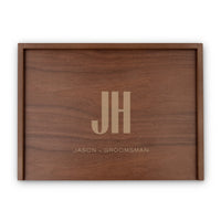 Personalized Engraved Wood Gift Box with Sliding Lid