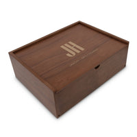 Personalized Engraved Wood Gift Box with Sliding Lid