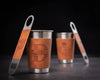 Groomsmen Beer Mug with Leather Groomsmen Bottle Opener 7