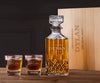 Groomsmen Decanter Set with 2 Whiskey Rocks Glasses