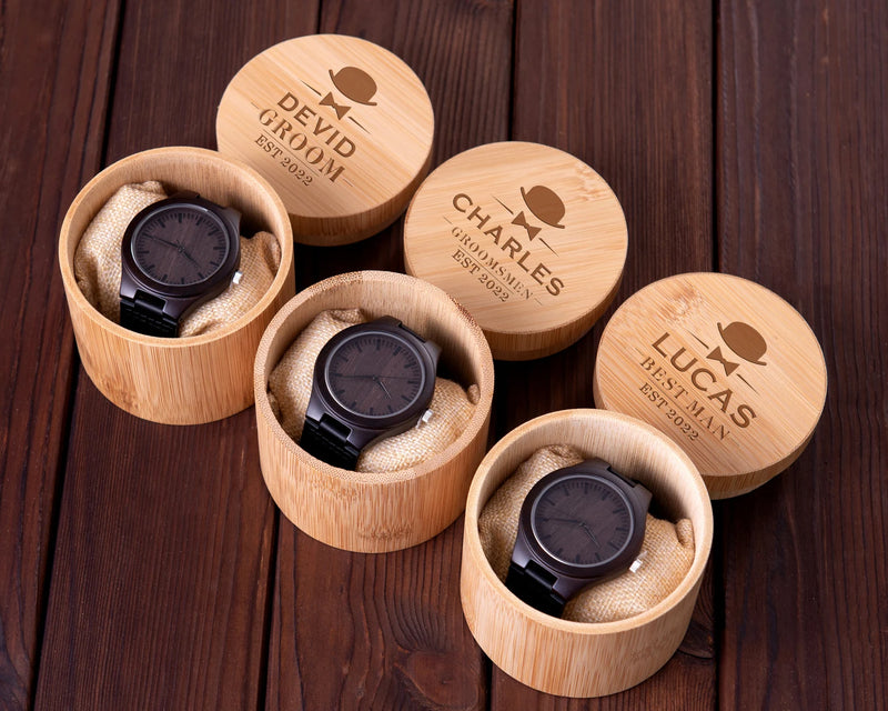 Groomsmen Watches with Watch Box