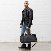 Personalized Canvas Travel Duffle Bag (Black)