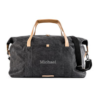Personalized Canvas Travel Duffle Bag (Black)