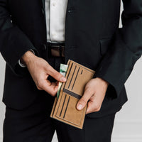 Personalized Engraved Brown Faux Leather Wallet