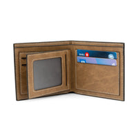 Personalized Engraved Brown Faux Leather Wallet