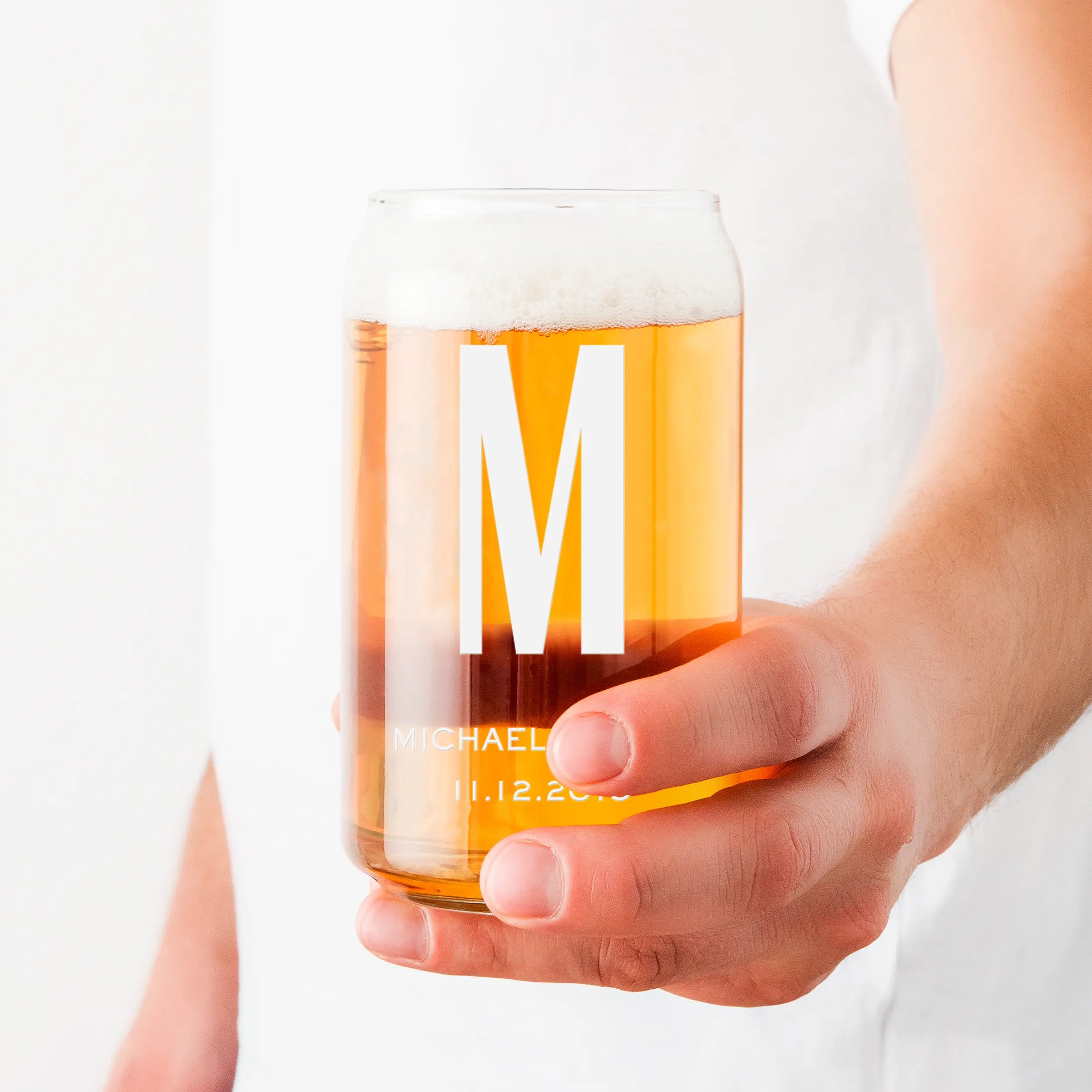Personalized Can Shaped Drinking Glass