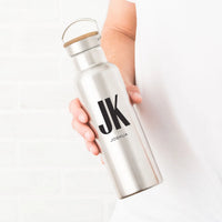 Personalized Chrome Stainless Steel Reusable Water Bottle