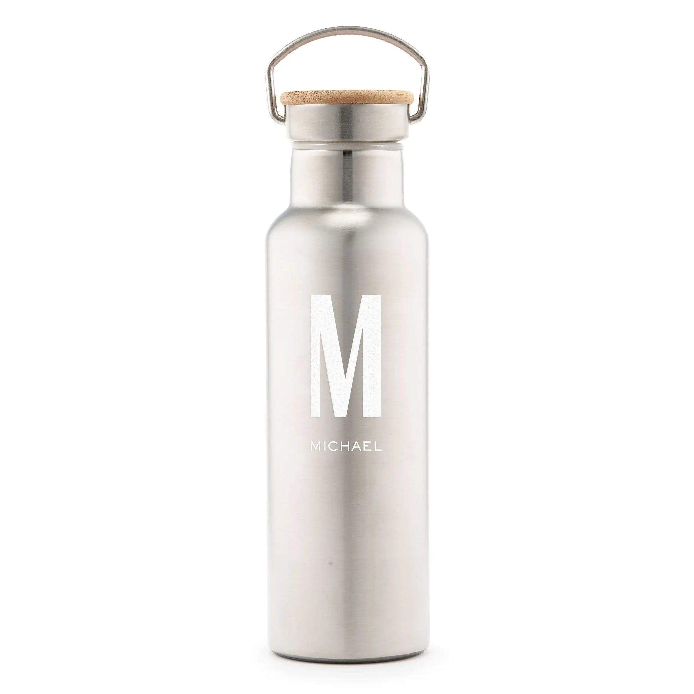 Personalized Chrome Stainless Steel Reusable Water Bottle