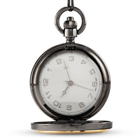 Personalized Gold Frame Gunmetal Pocket Watch for Groomsmen