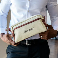 Personalized Dual Compartment Travel Toiletry Bag