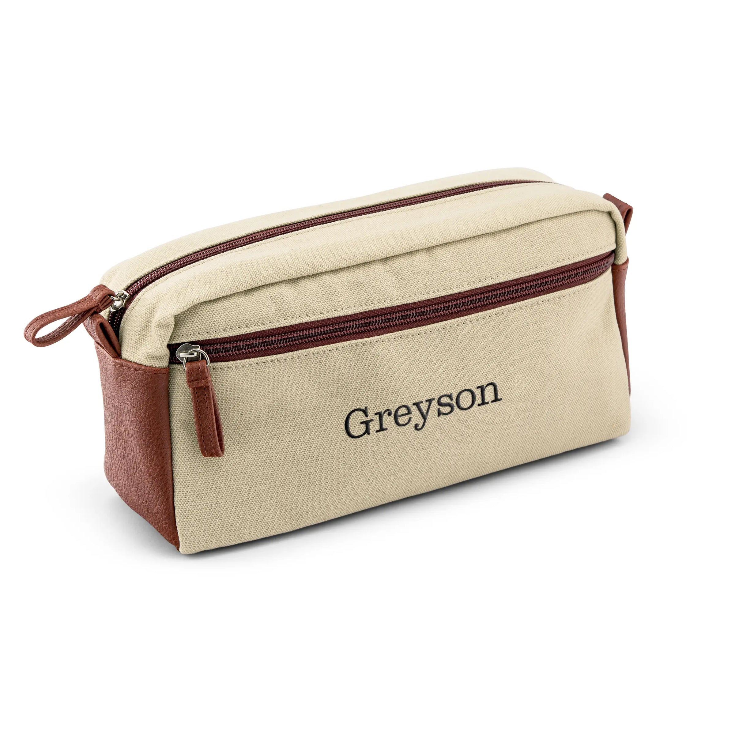 Personalized Dual Compartment Travel Toiletry Bag