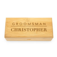 Personalized Bamboo Groomsmen Sunglasses with Wood Case