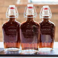 Personalized Clear Glass Hip Flask for Groomsmen