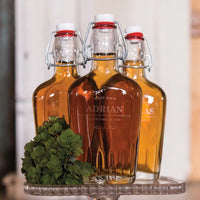 Personalized Clear Glass Hip Flask for Groomsmen