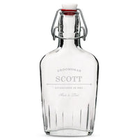 Personalized Clear Glass Hip Flask for Groomsmen